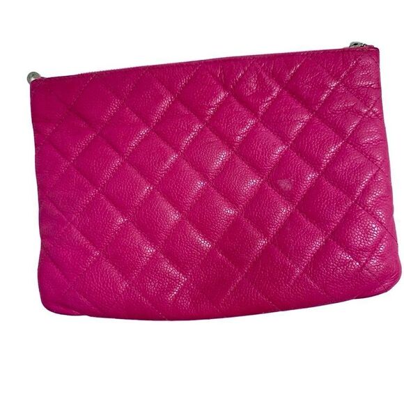 Chanel caviar Quilted pink leather Clutch - Picture 8 of 16